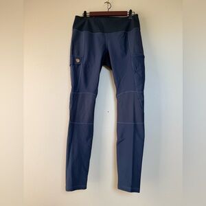 FjallRaven Women’s Abisko Trail Tights - Gray/Blue - Large